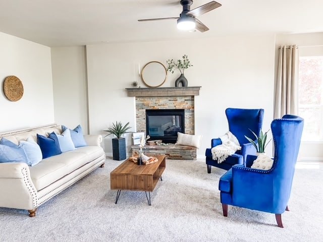 Blue Chair Staging Colorado Springs home staging with blue colors